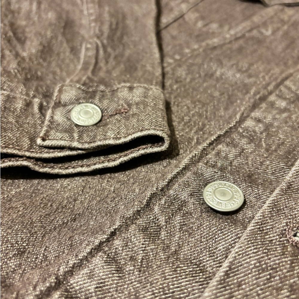 Levi's Dark Brown Distressed Denim Jacket (NEW)!!! - Picture 3 of 12